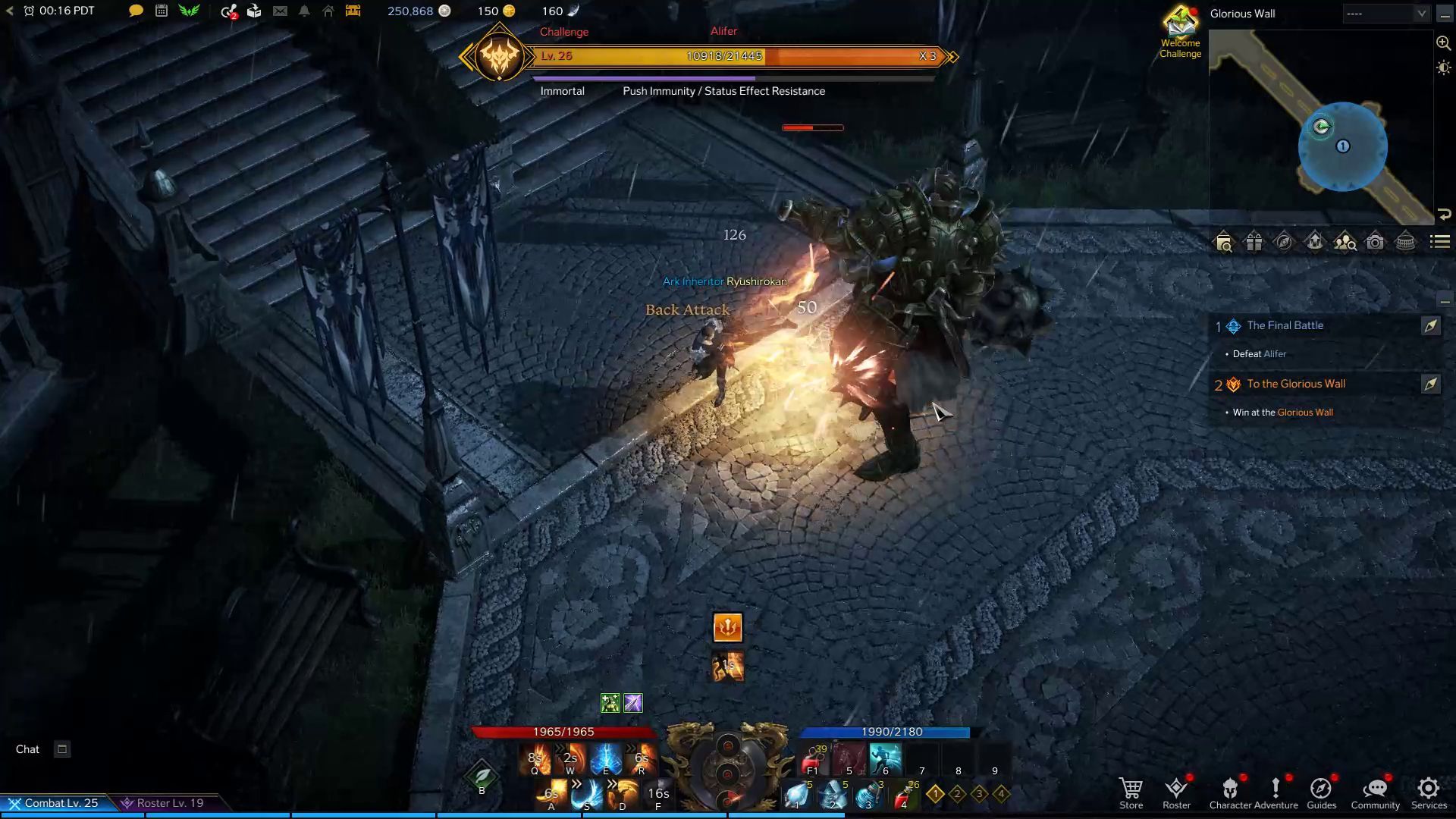 Lost Ark Striker Moon Flash Kick in Combat