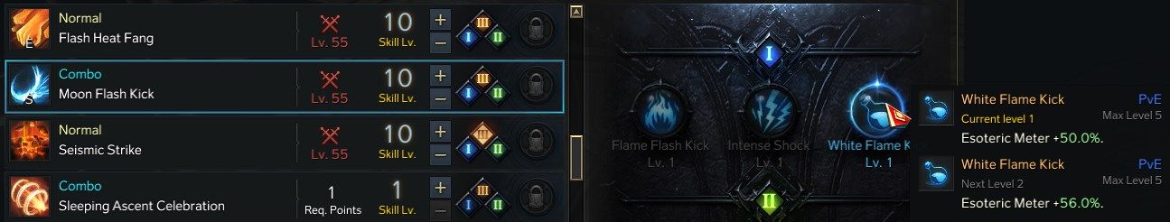Lost Ark Wardancer Moon Flash Kick White Flame Kick Tripod