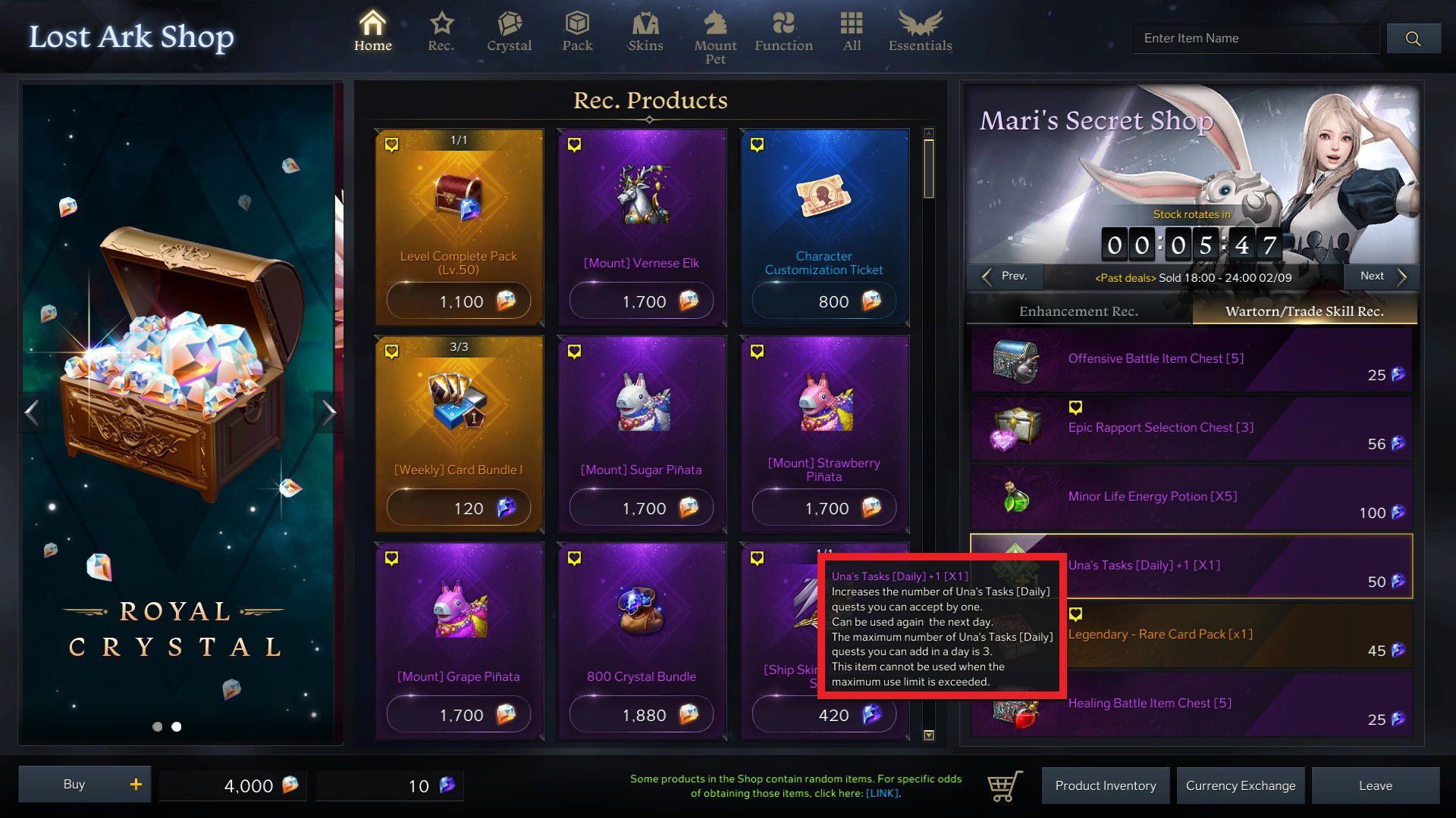 Una&rsquo;s Tasks [Daily]