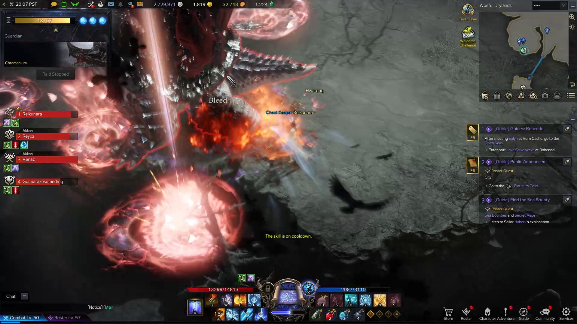 Chromanium Orb Storm Skill