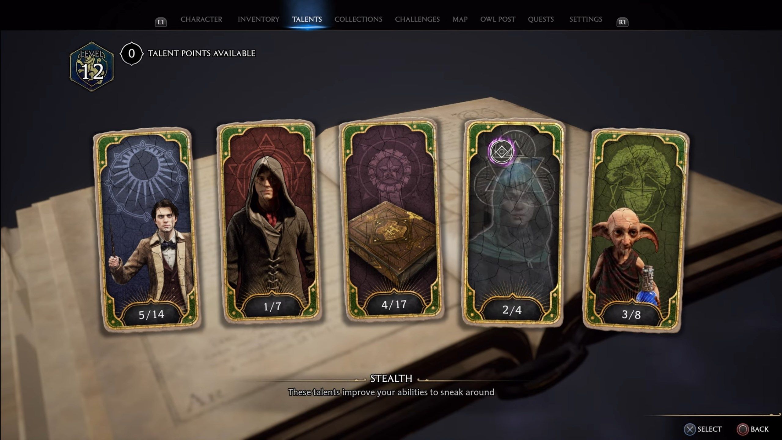 Talents and Abilities under Character Customization