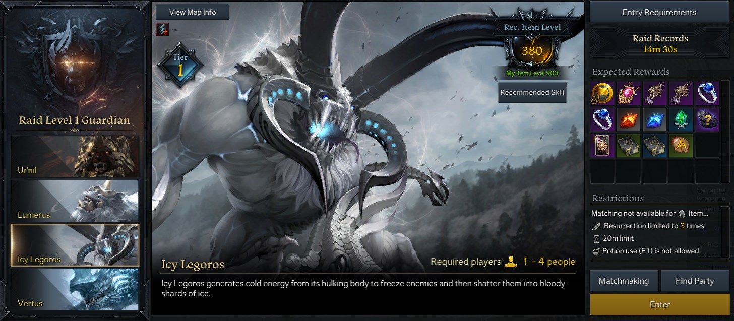 Icy Legoros Ark Boss Guide Icy Legoros Level 1 Guardian Raid Boss