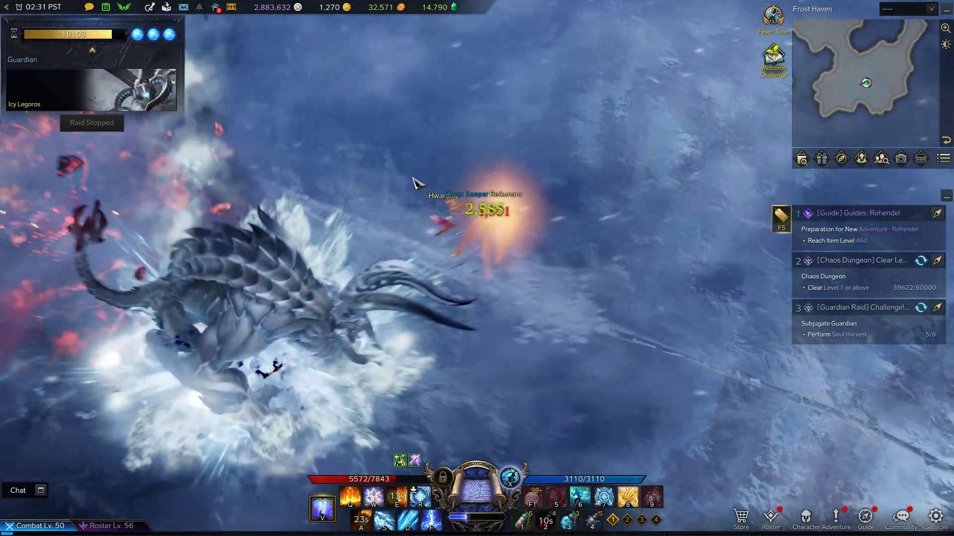 Icy Legoros Triple Hop Skill