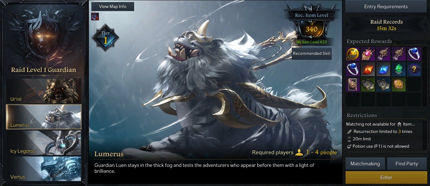 Lumerus Lost Ark Boss Guide Lumerus Level 1 Guardian Raid Boss