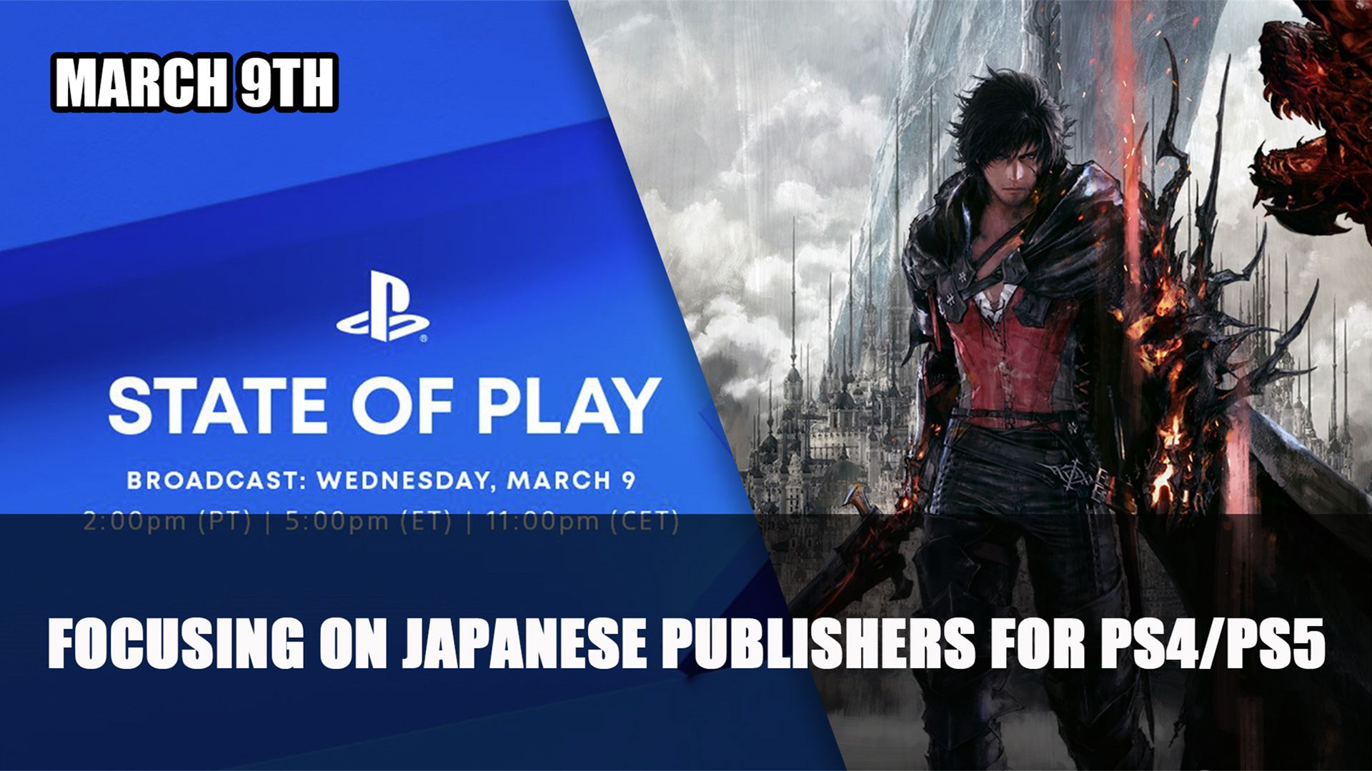 Playstation State of Play Focusing on Japanese Publishers for PS4 PS5