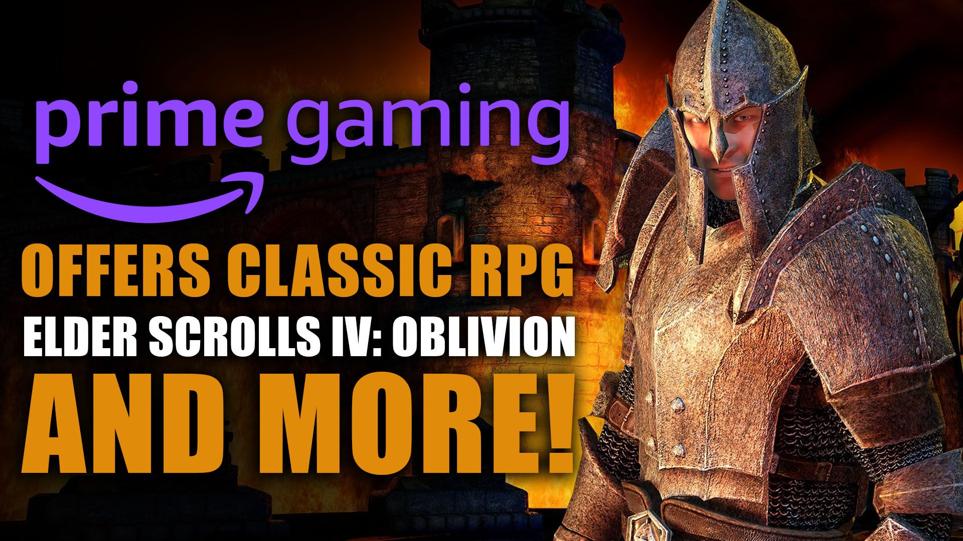 Prime Gaming April Offerings Elder Scrolls IV Oblivion and More
