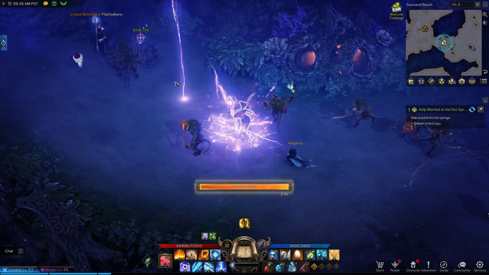 Sorceress All-Out Attack in Combat
