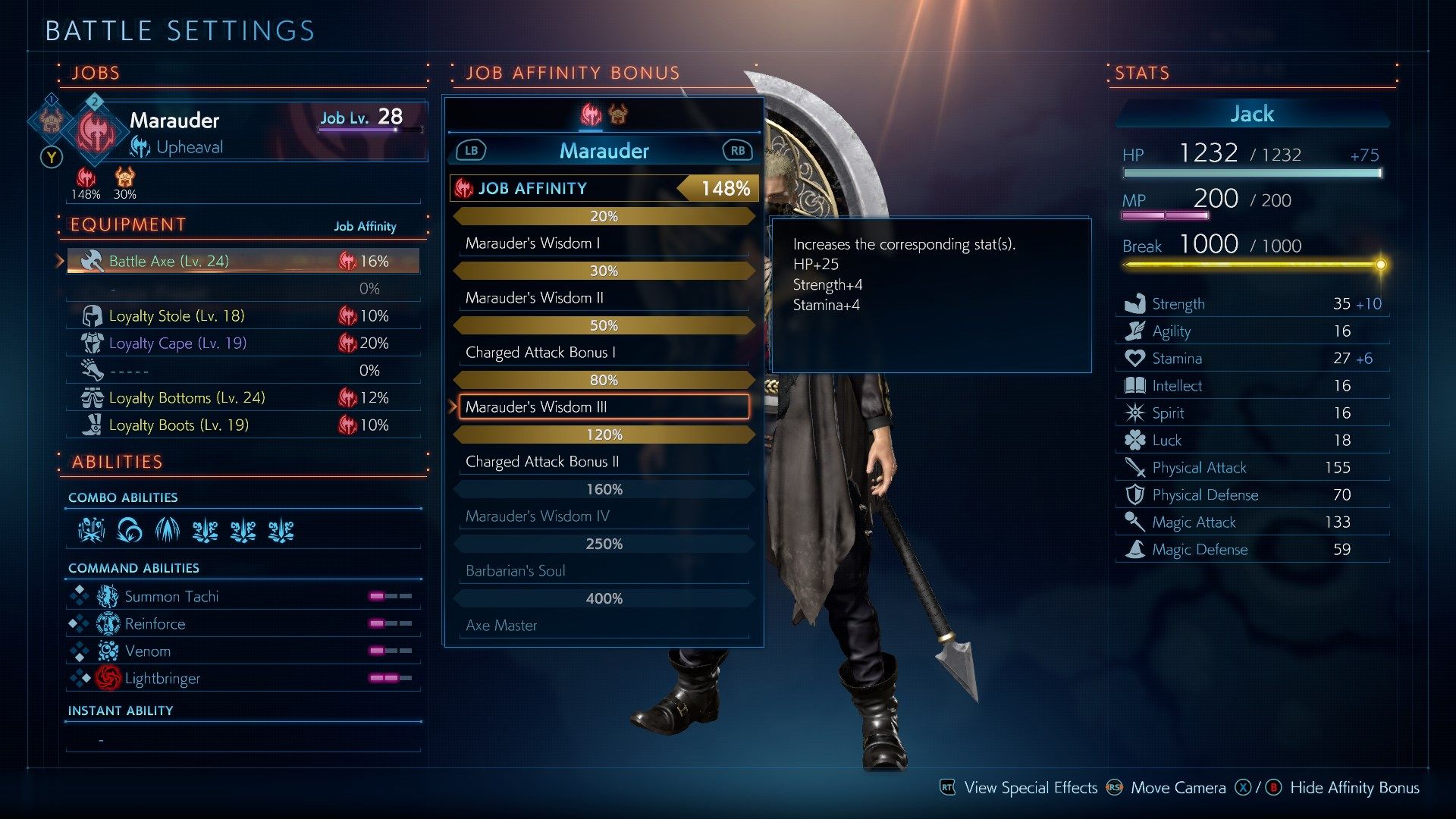 Job Affinity Bonuses