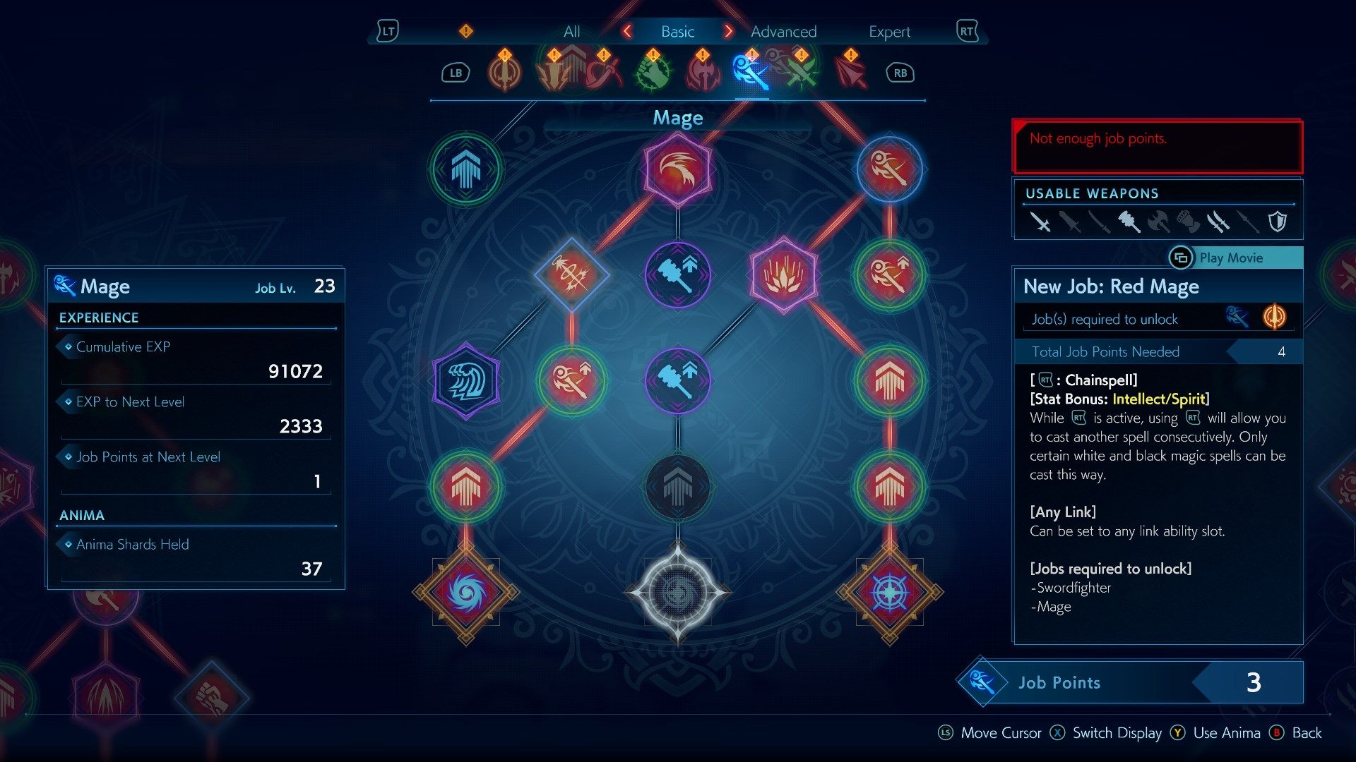 Stranger of Paradise Red Mage Advanced Job (Mage Job Tree)