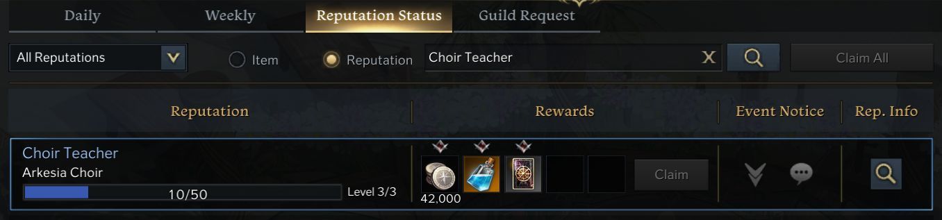 Una&rsquo;s Daily Tasks Whispering Islet Reputation