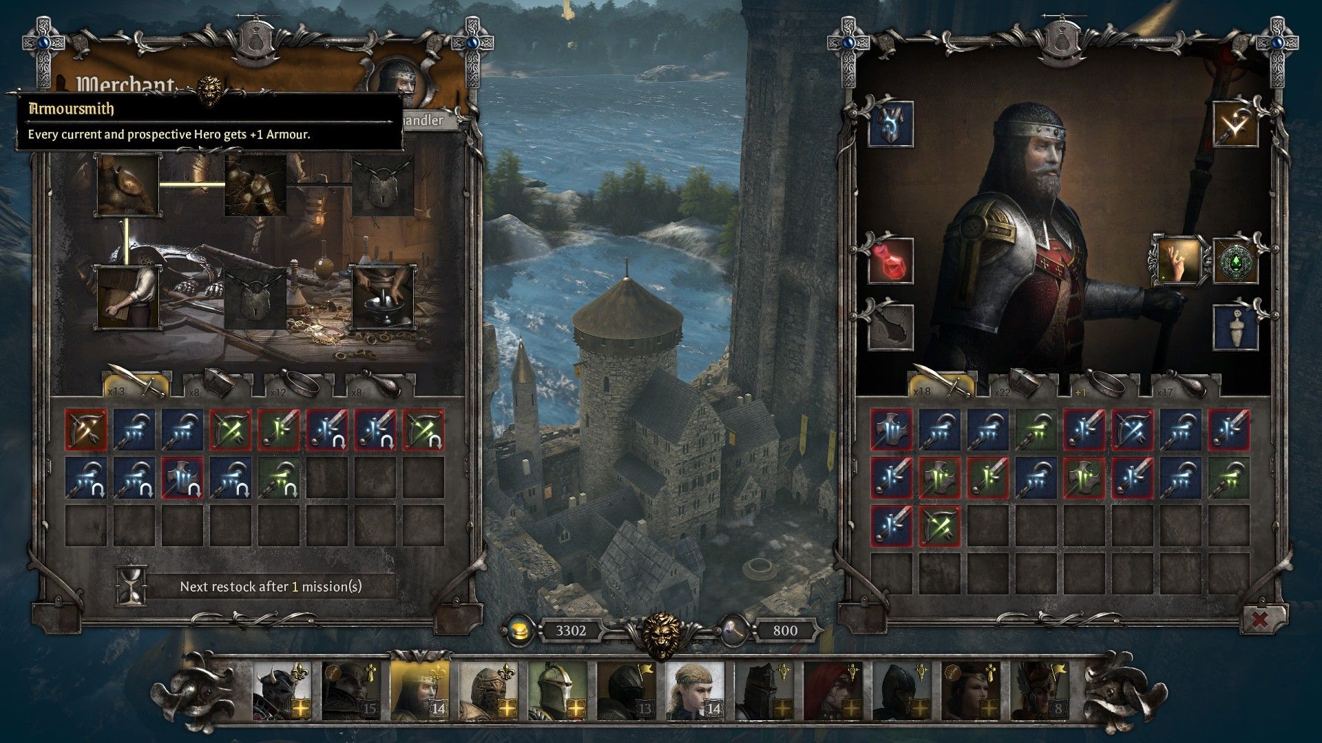 Arcanist Camelot Upgrades for the Merchant - Armoursmith and Master Blacksmith Perks
