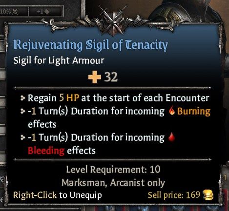 Arcanist Light Armour - Rejuvenating Sigil of Tenacity