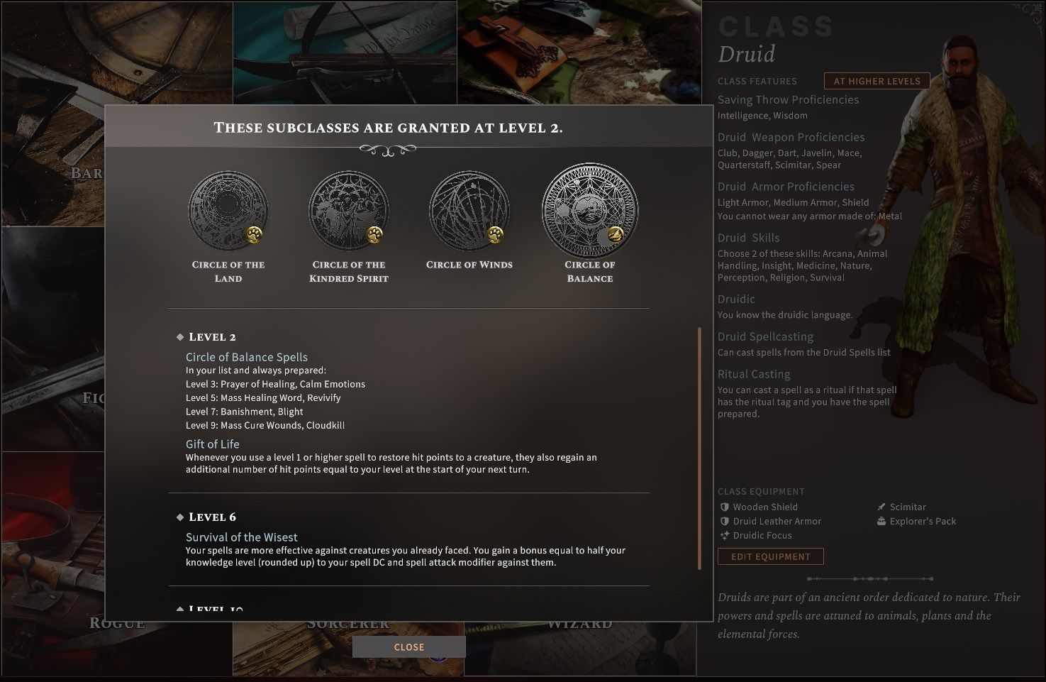 Circle of Balance Druid Subclass