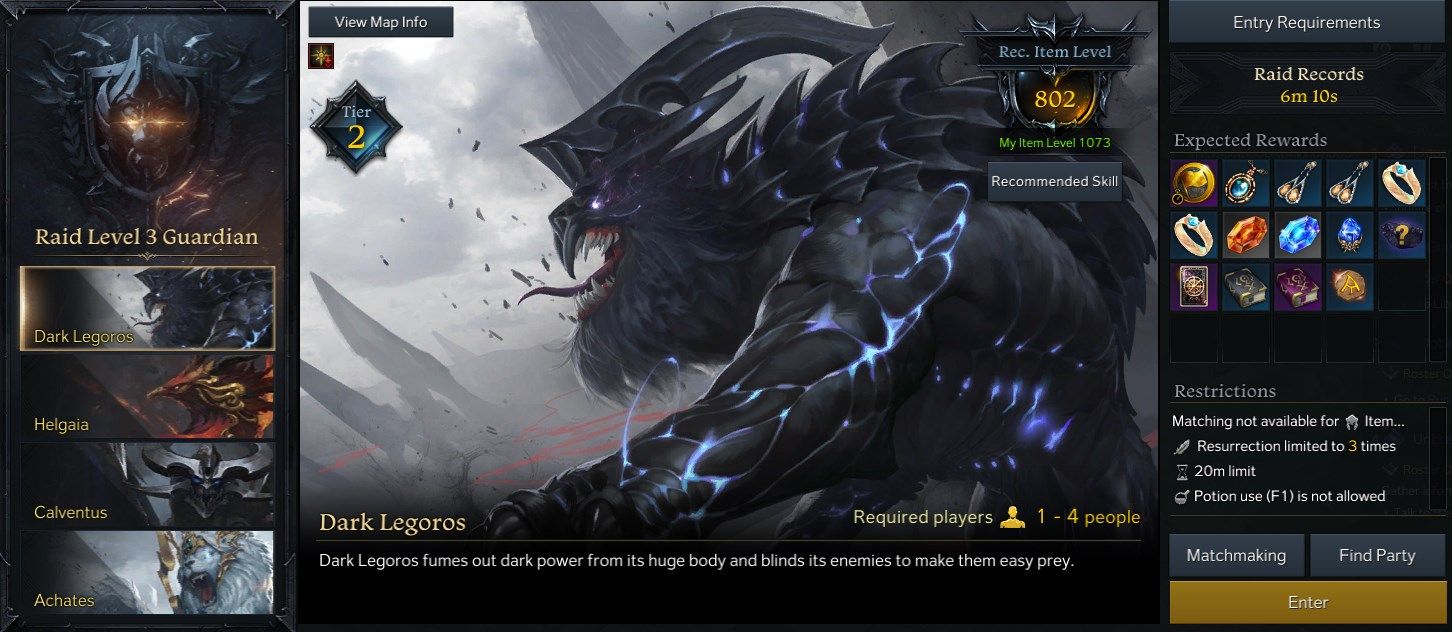Dark Legoros Lost Ark Boss Guide Dark Legoros Level 3 Guardian Raid Boss