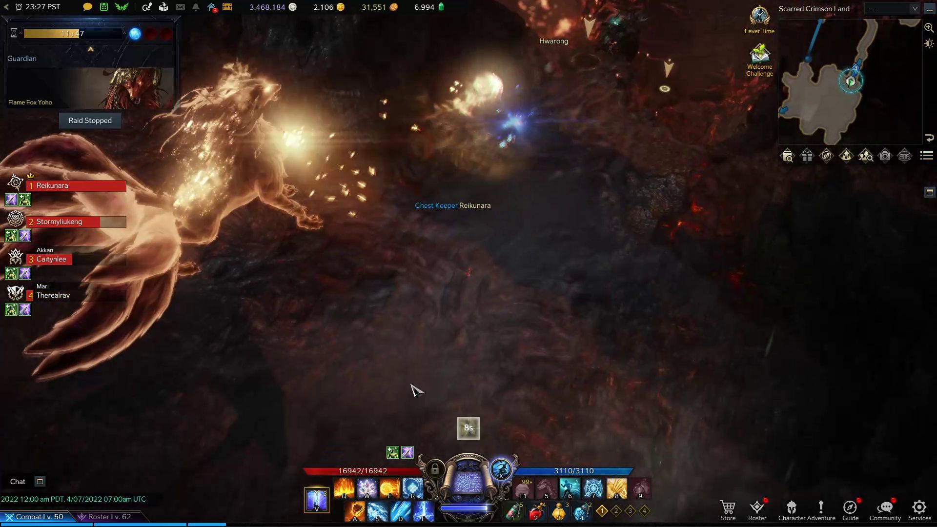 Frontal Fireball Skill