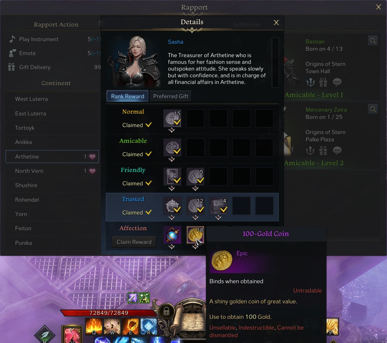 Gold - Sasha Rapport Rank Rewards