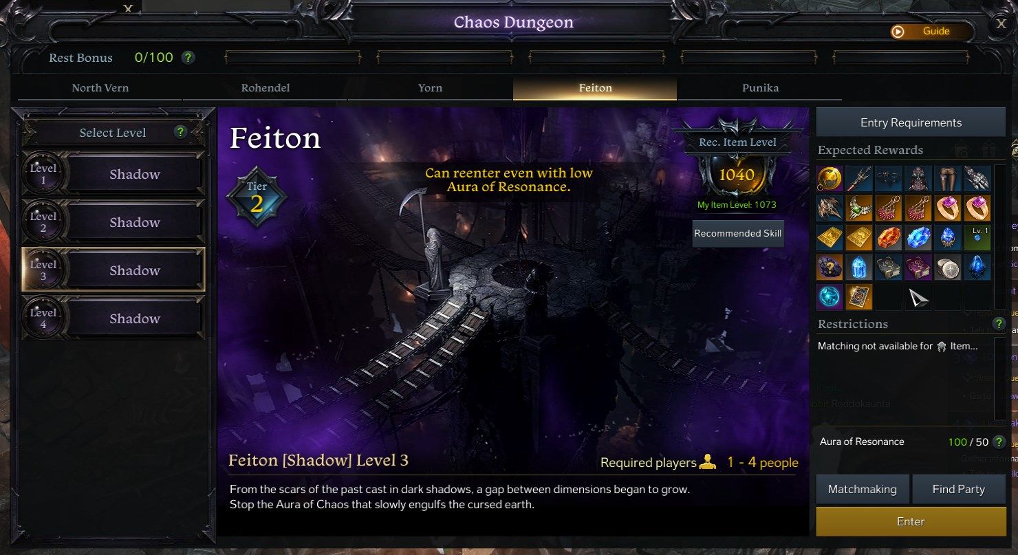 Lost Ark Glaivier Class Guide Chaos Dungeons Board