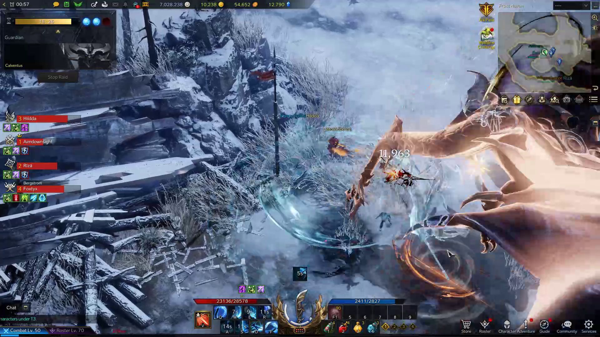 Lost Ark Glaivier Cutting Wind Skill in Combat