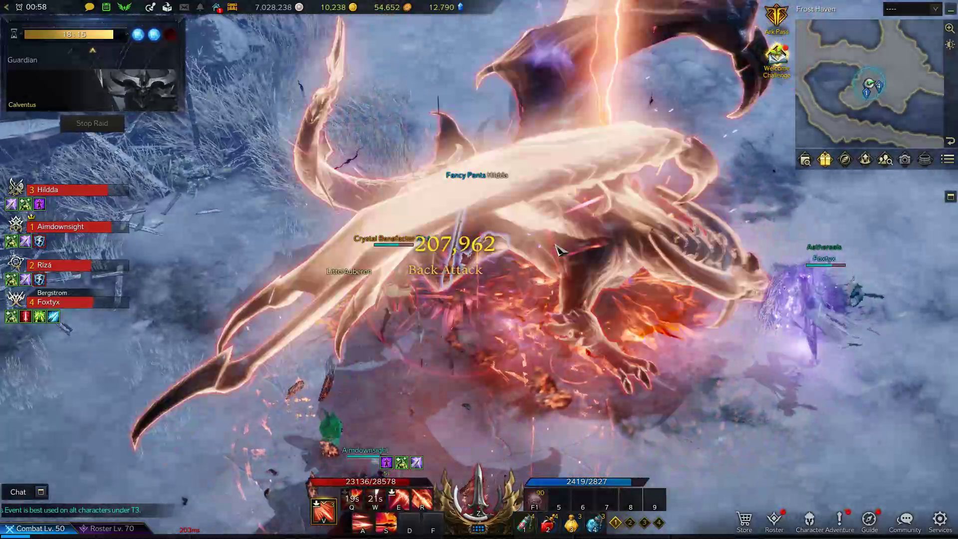 Lost Ark Glaivier Starfall Pounce Skill in Combat