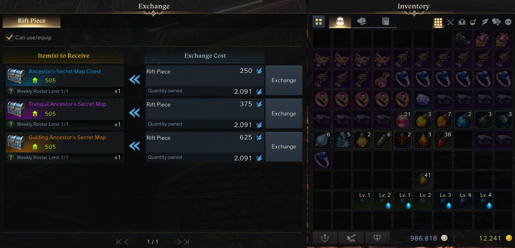 Lost Ark Gold Farm Guide - Rift Piece Exchange in Yorn