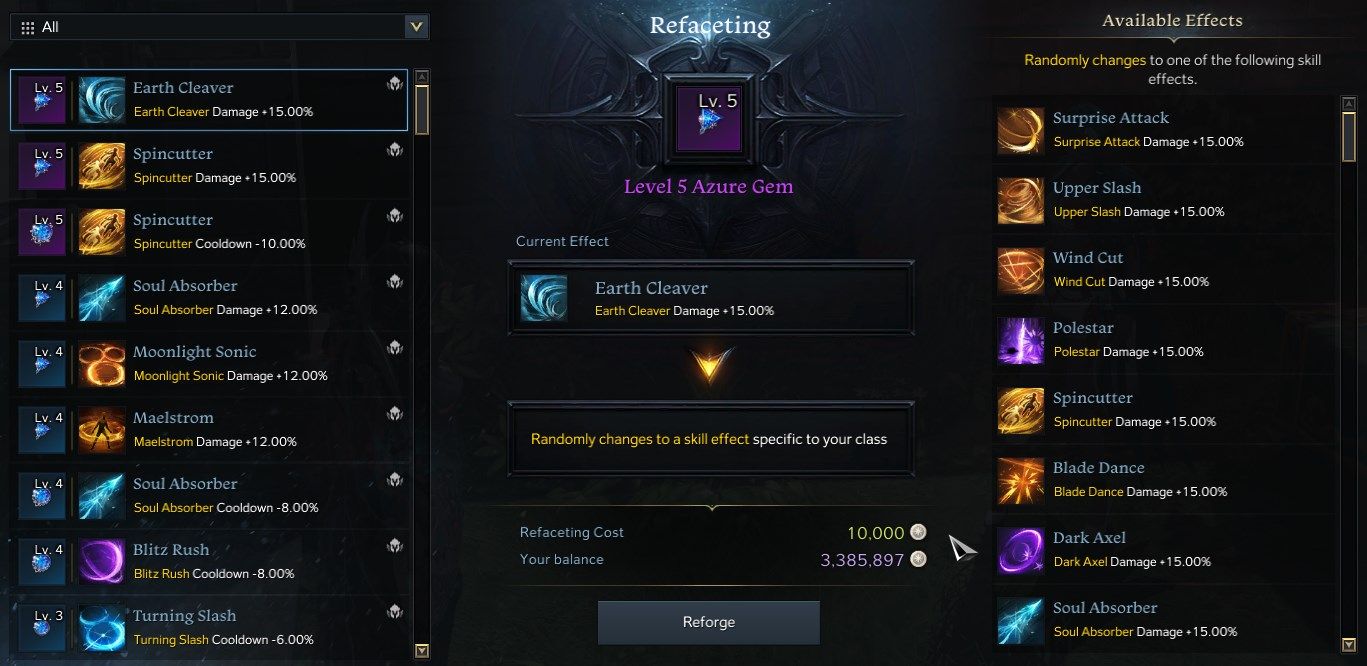 Lost Ark Silver Farm Guide Refaceting Gems