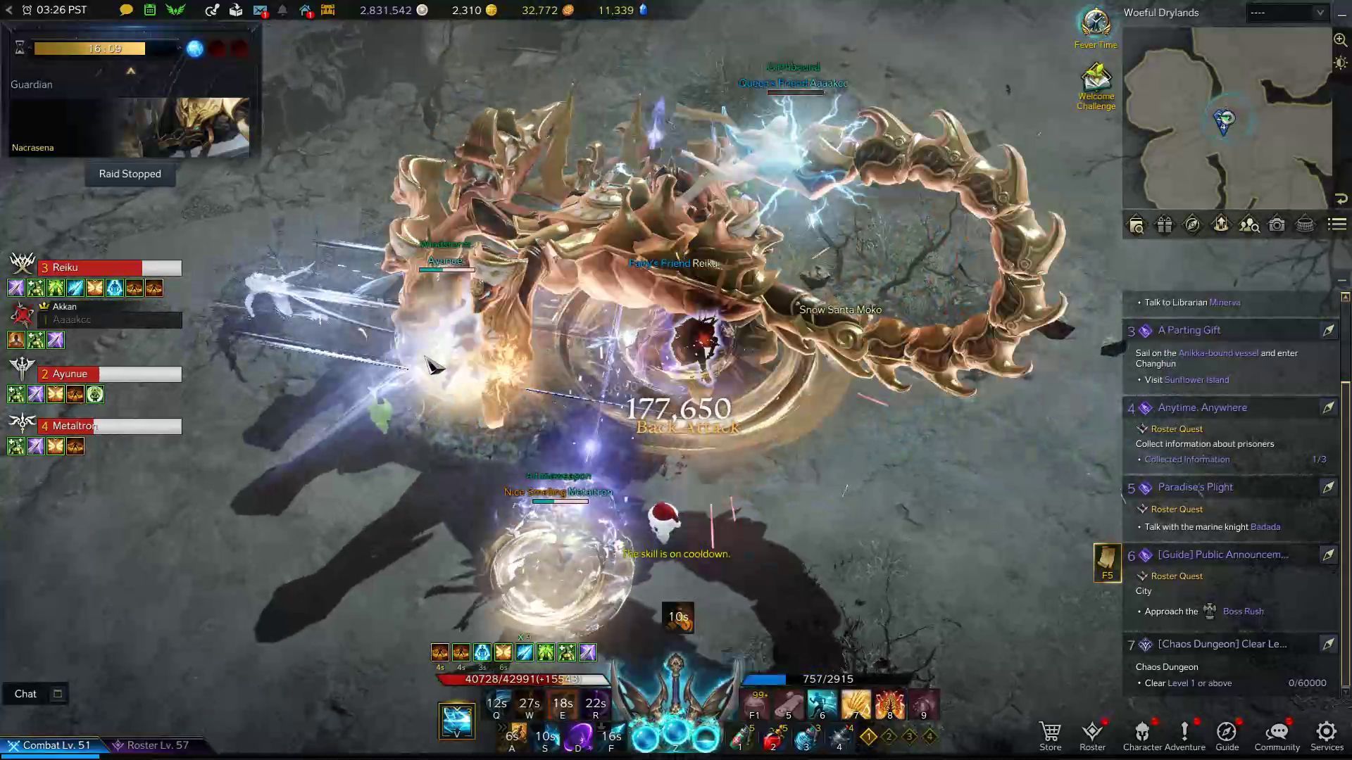 Nacrasena Boss Fight Between His Hind Leg and Tail