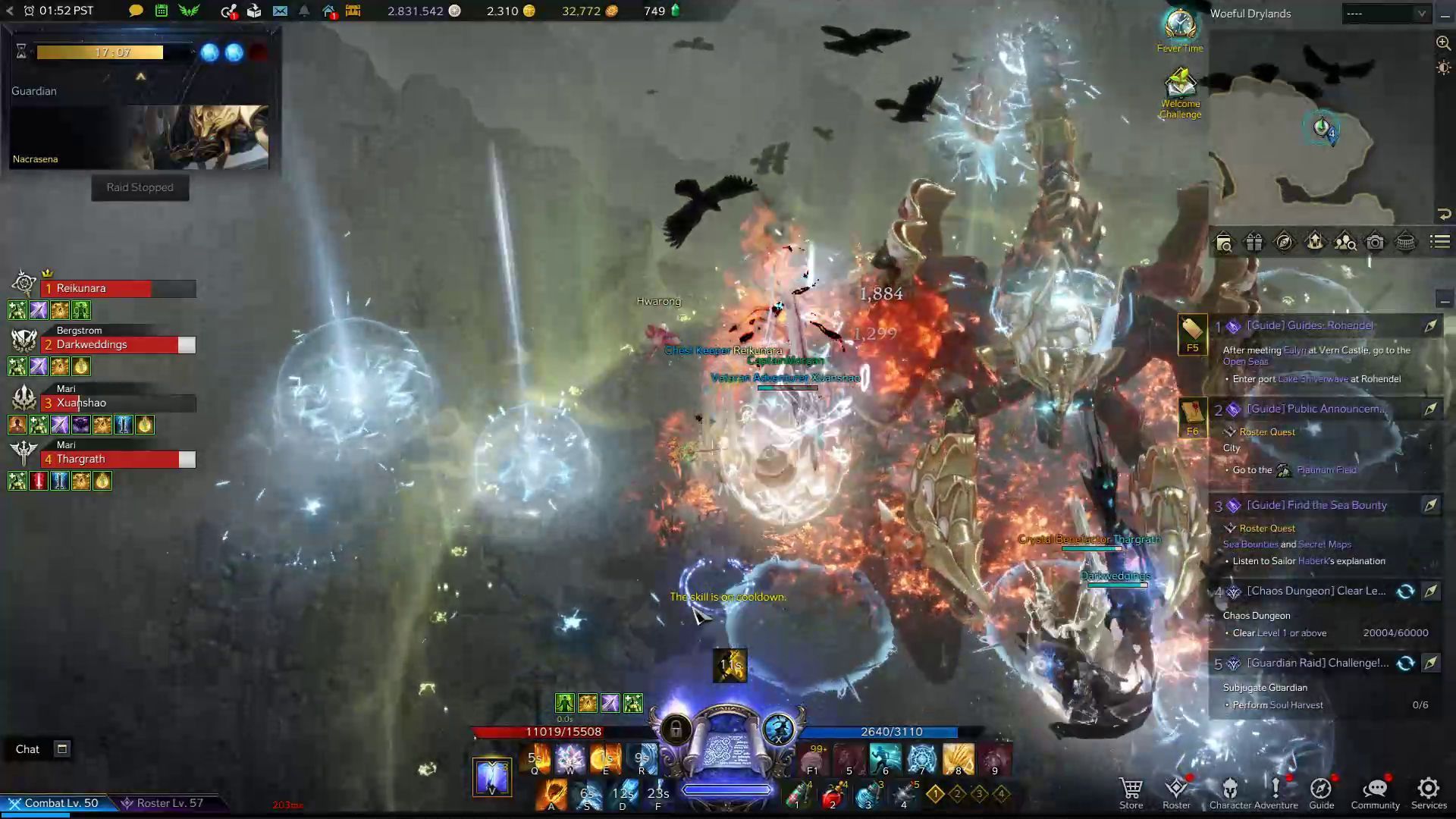 Nacrasena Lightning Bombardment Skill