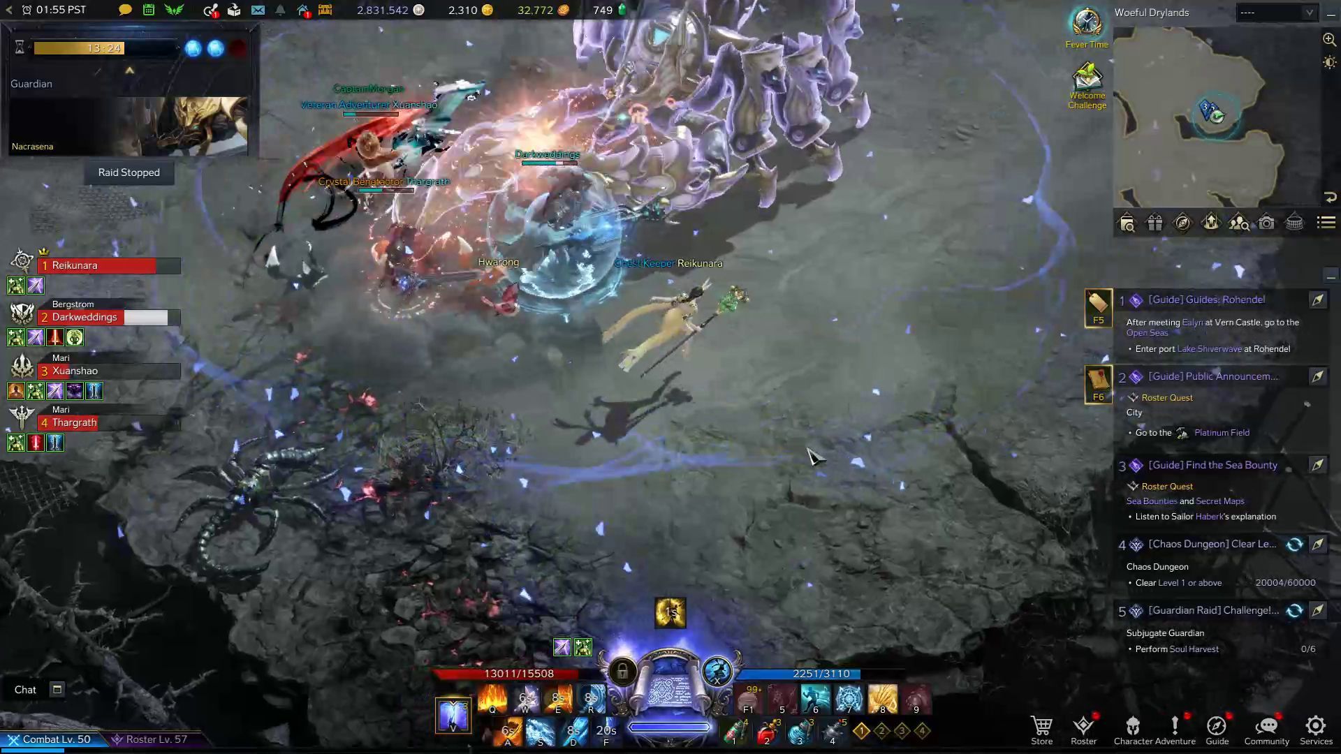 Nacrasena Lost Ark Boss Guide Charge Skill (Glowing Blue)