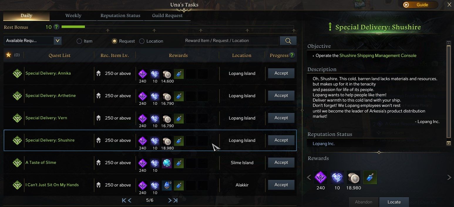 Silver Lopang Island Una&rsquo;s Daily Task