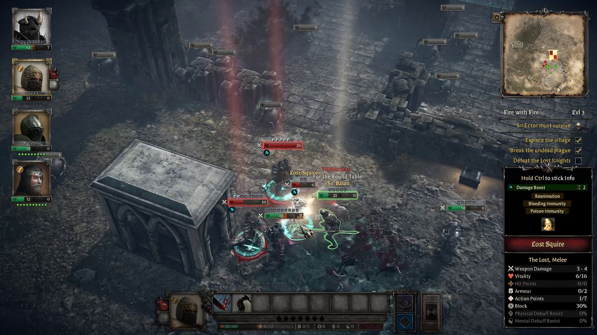 Sir Balan Champion Class in Combat