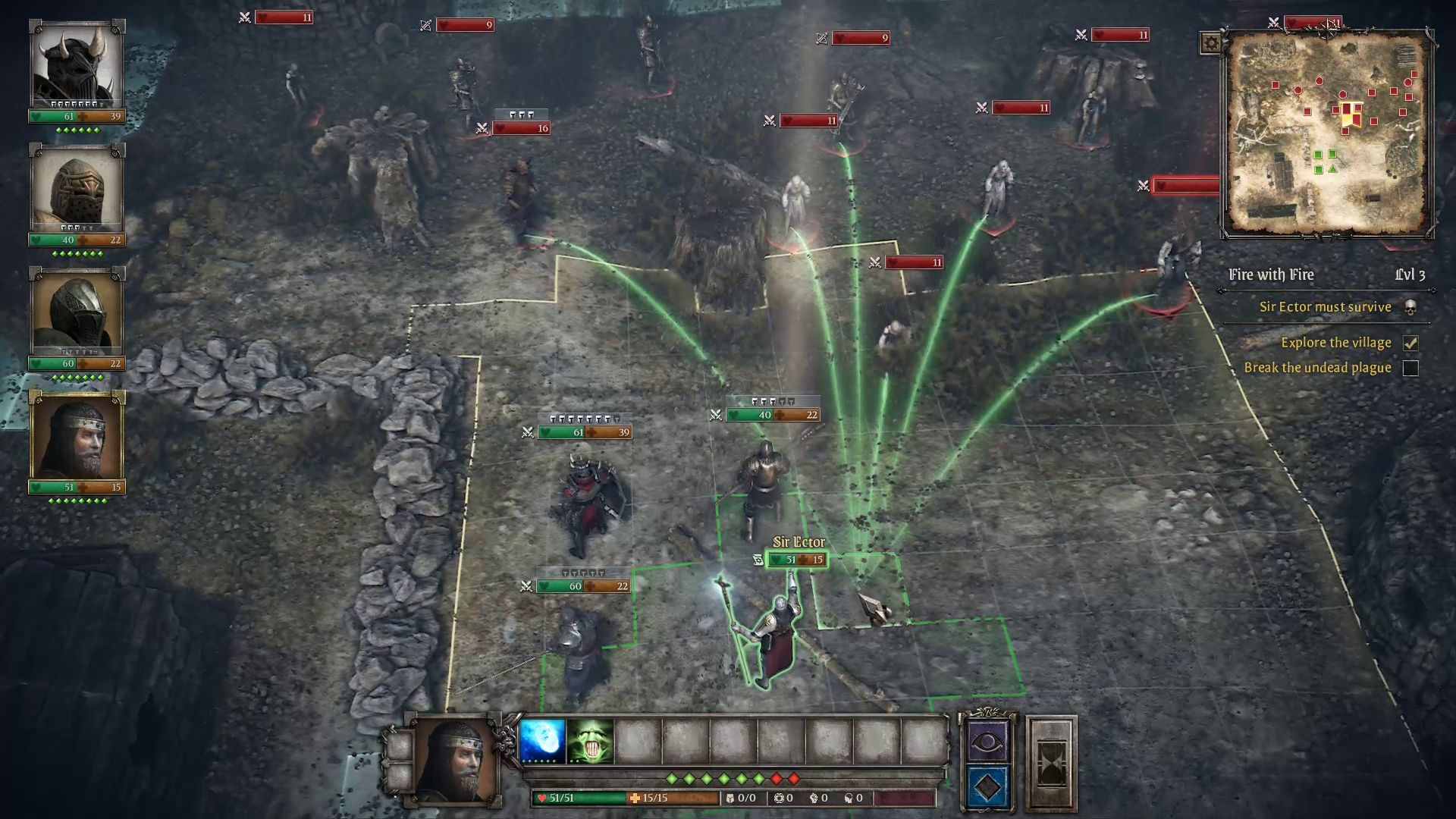Sir Ector Arcanist Class in Combat