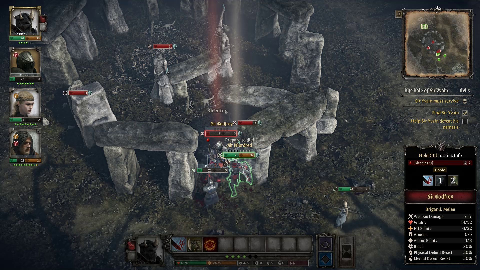 Sir Mordred Defender Class in Combat