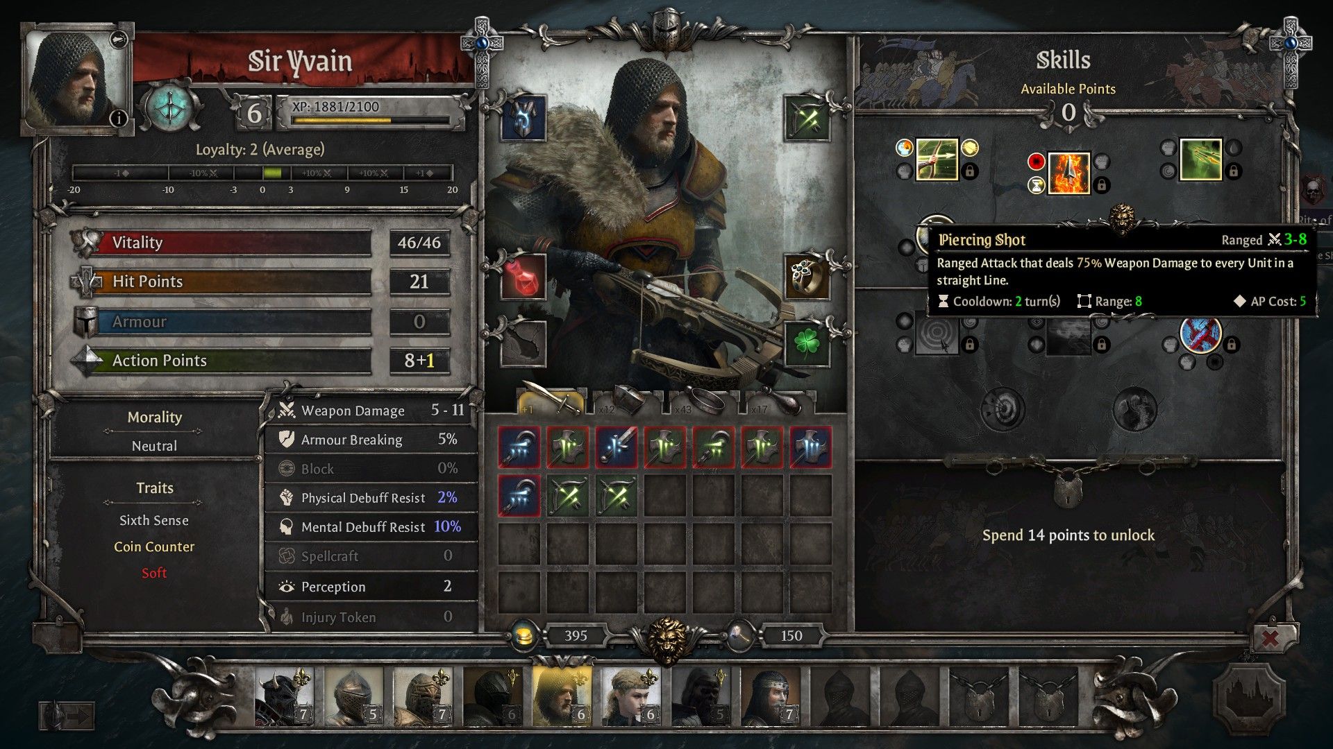 Sir Yvain Piercing Shot Skill