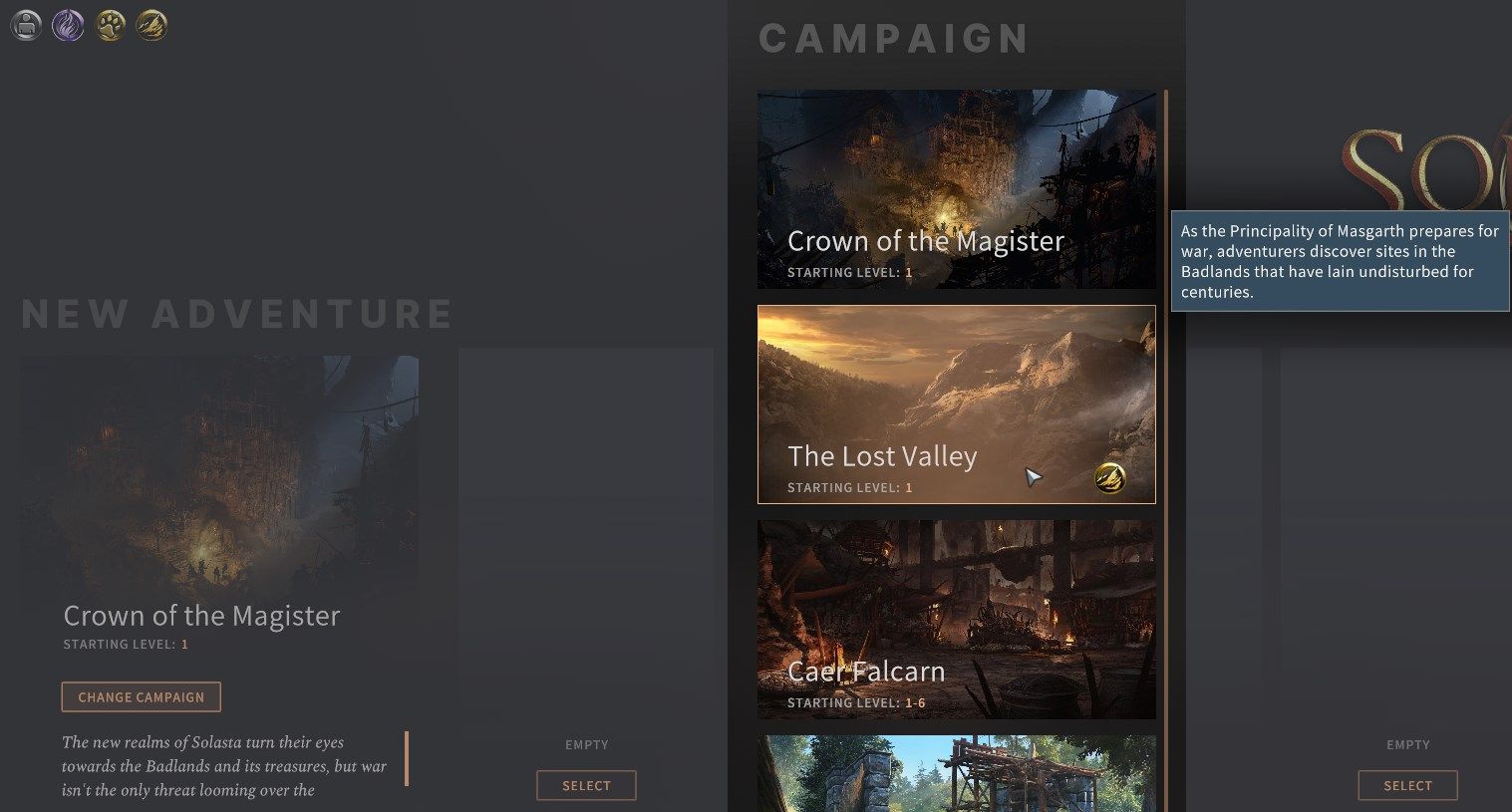 Solasta Lost Valley DLC - New Non-linear Campaign