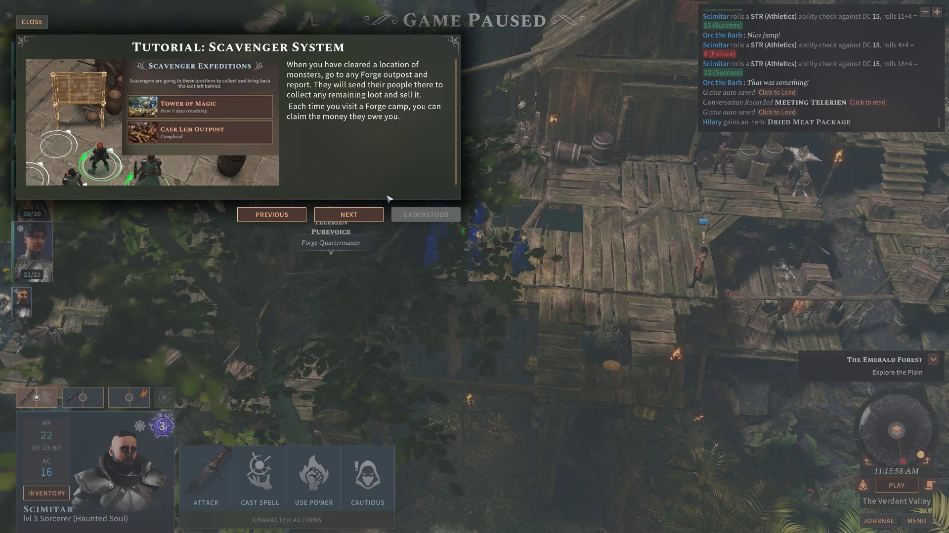 Solasta Lost Valley DLC Scavenger System