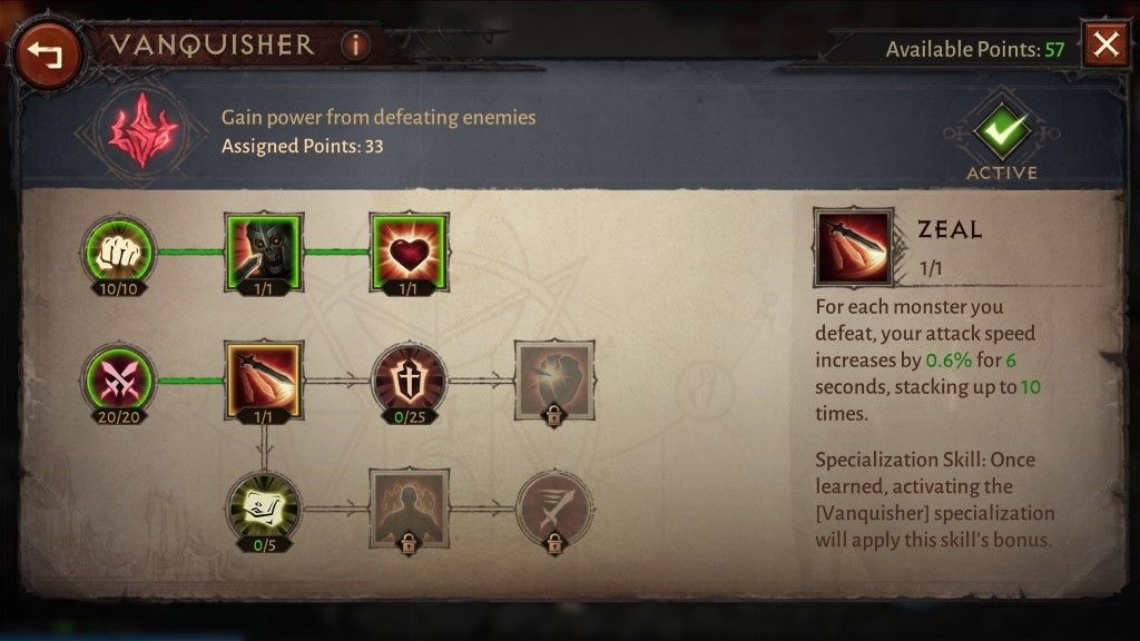 Vanquisher Paragon Tree