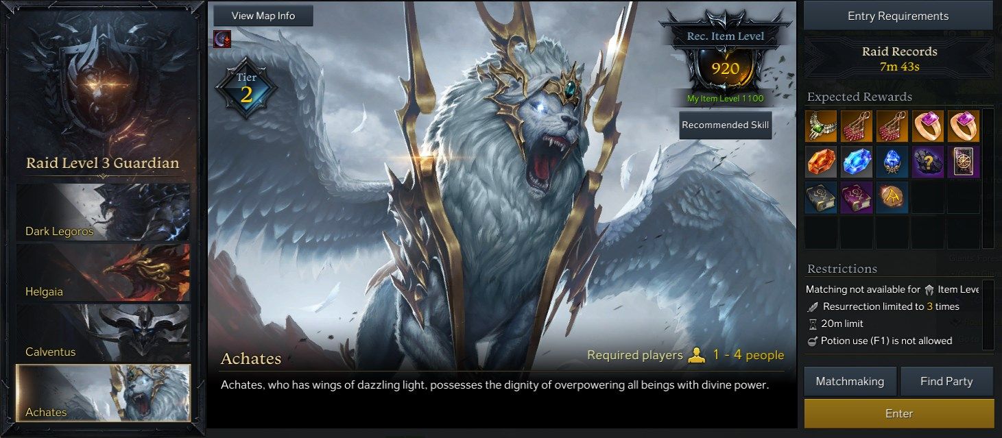 Achates Lost Ark Boss Guide Achates Level 3 Guardian Raid Boss