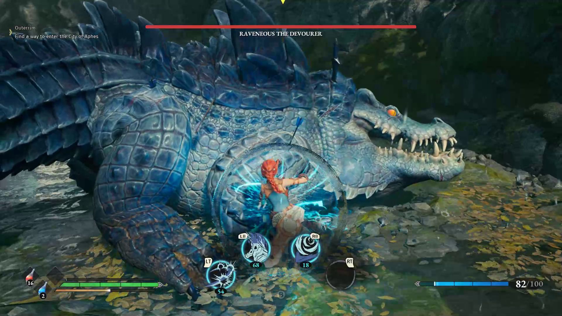 Asterigos Preview - Raveneous the Devourer Boss in Combat