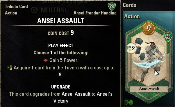 ESO Ansei Frandar Hunding Ansei Assault Card