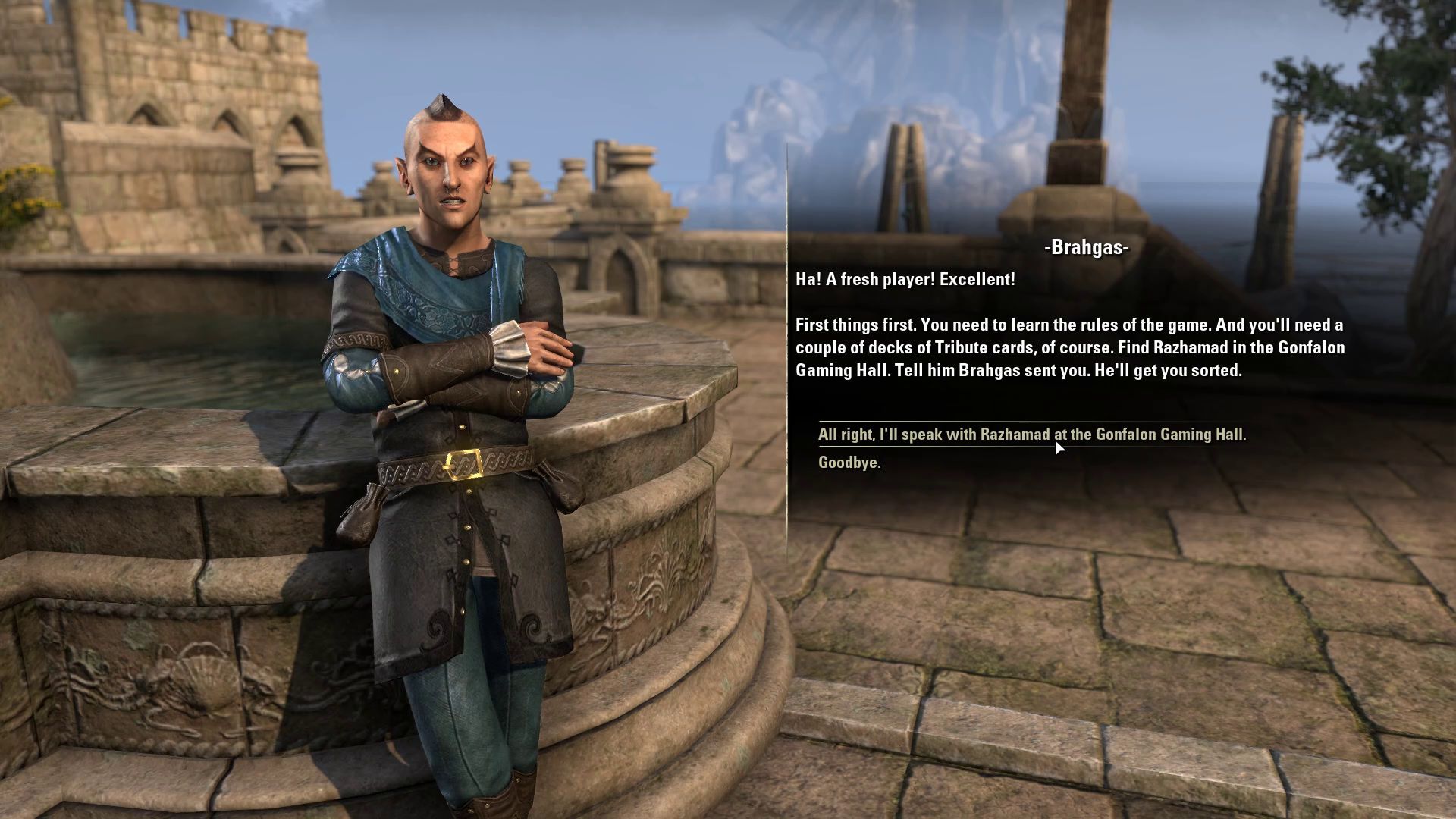 ESO Tales of Tribute Talking to Brahgas