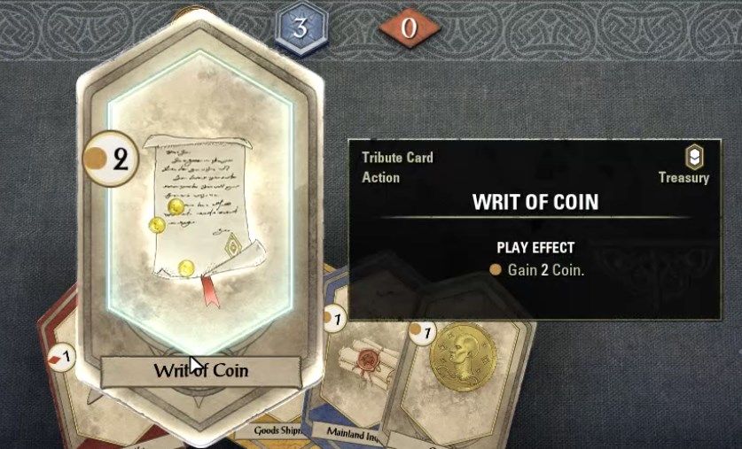 ESO Writ of Coin Card