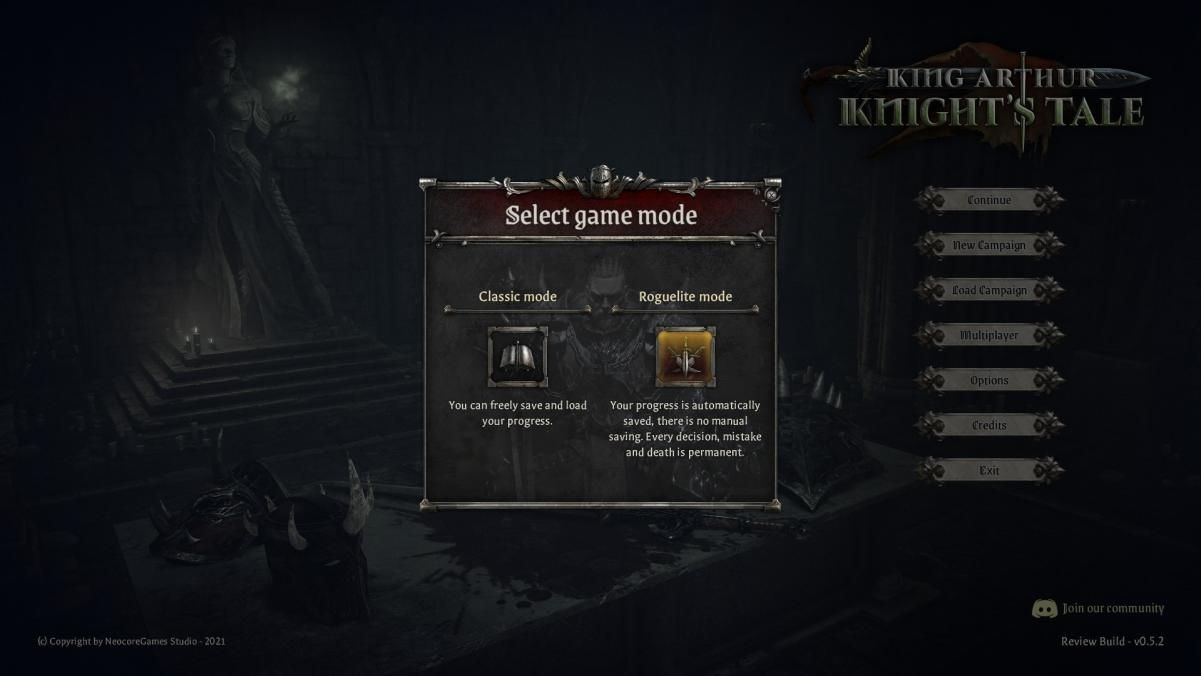 King Arthur Roguelite Mode