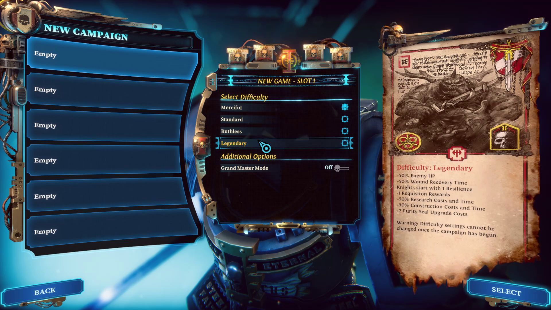 Legendary Difficulty Mode