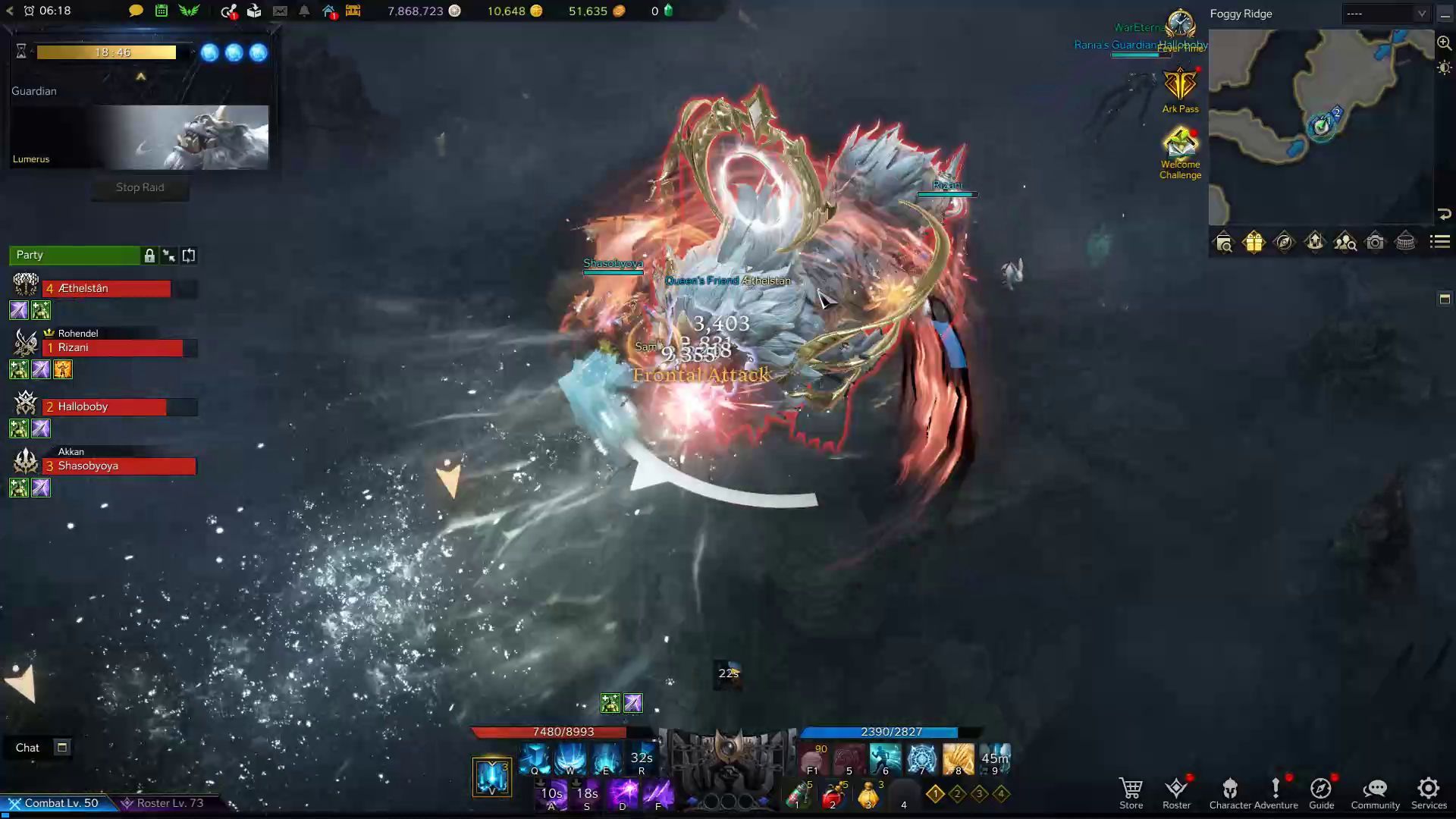 Lost Ark Destroyer Full Swing Skill in Combat