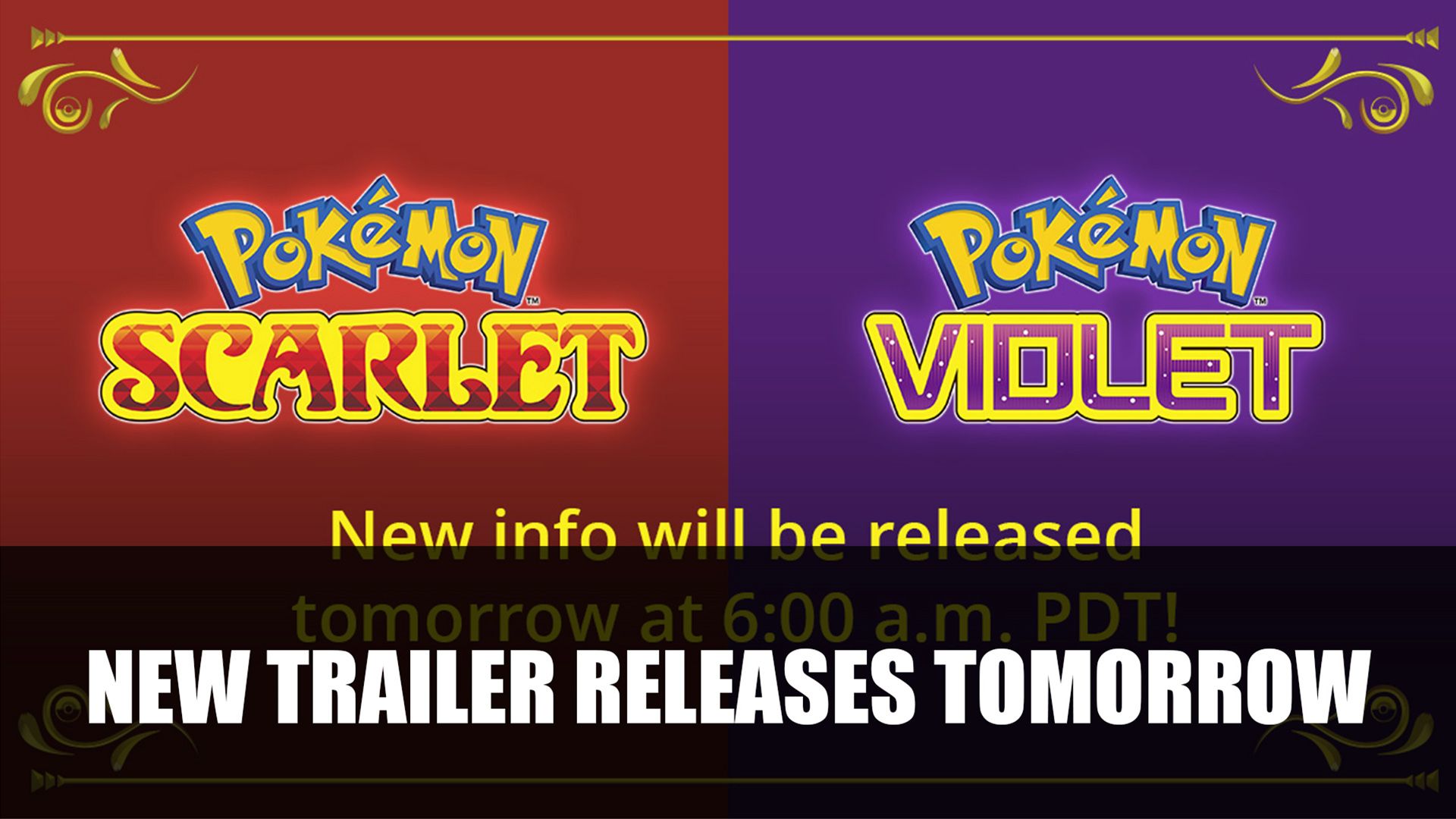 Pokemon Scarlet and Violet New Trailer Releases Tomorrow