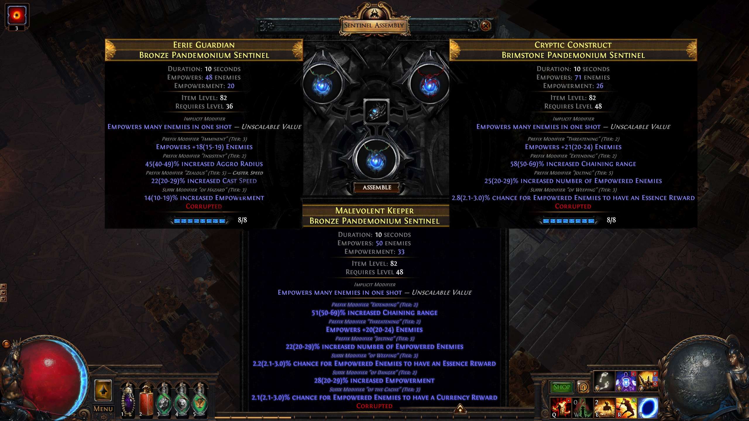 Sentinel Combining