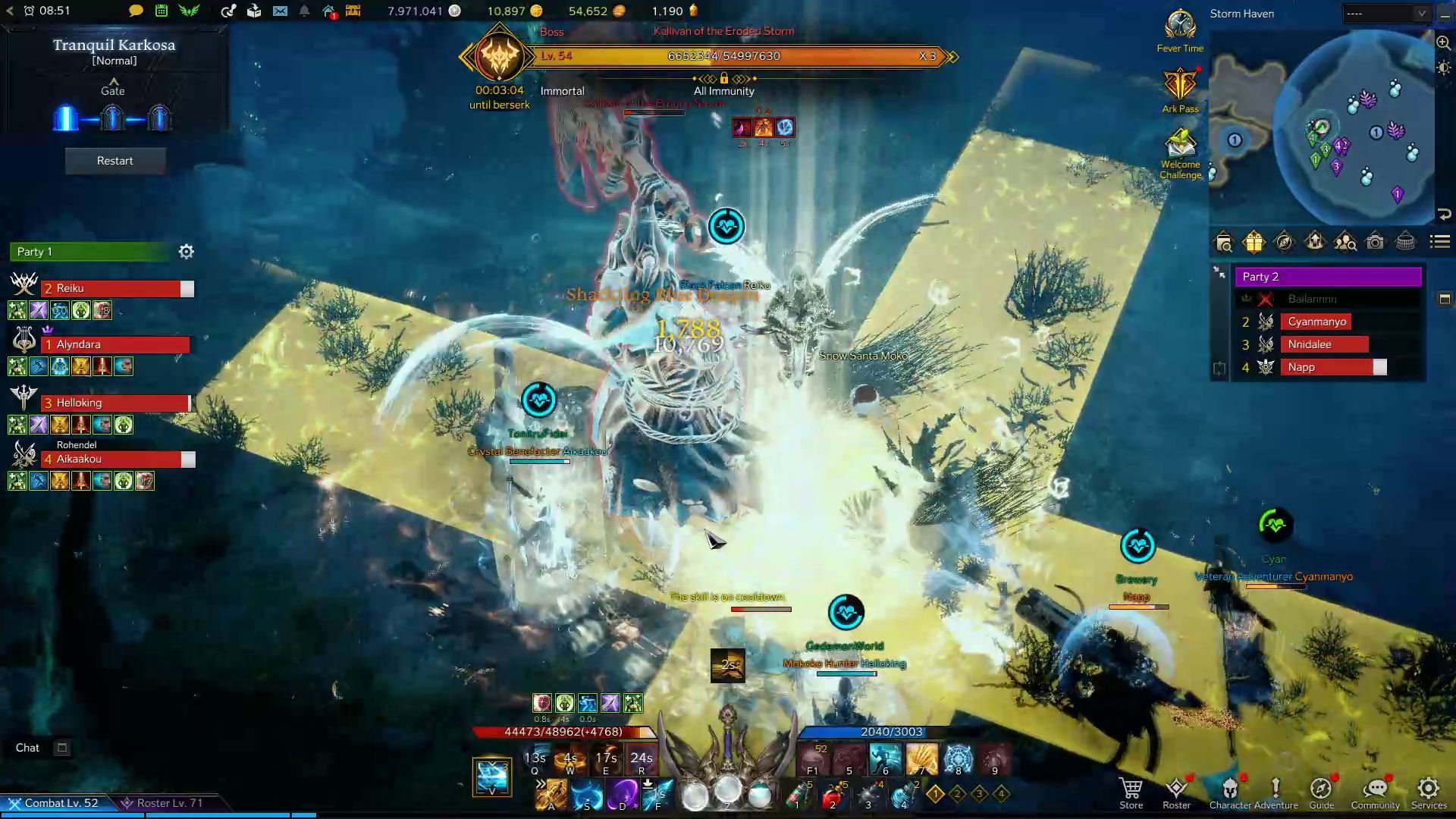 Tranquil Karkosa - Kallivan Strikes Skill in Combat