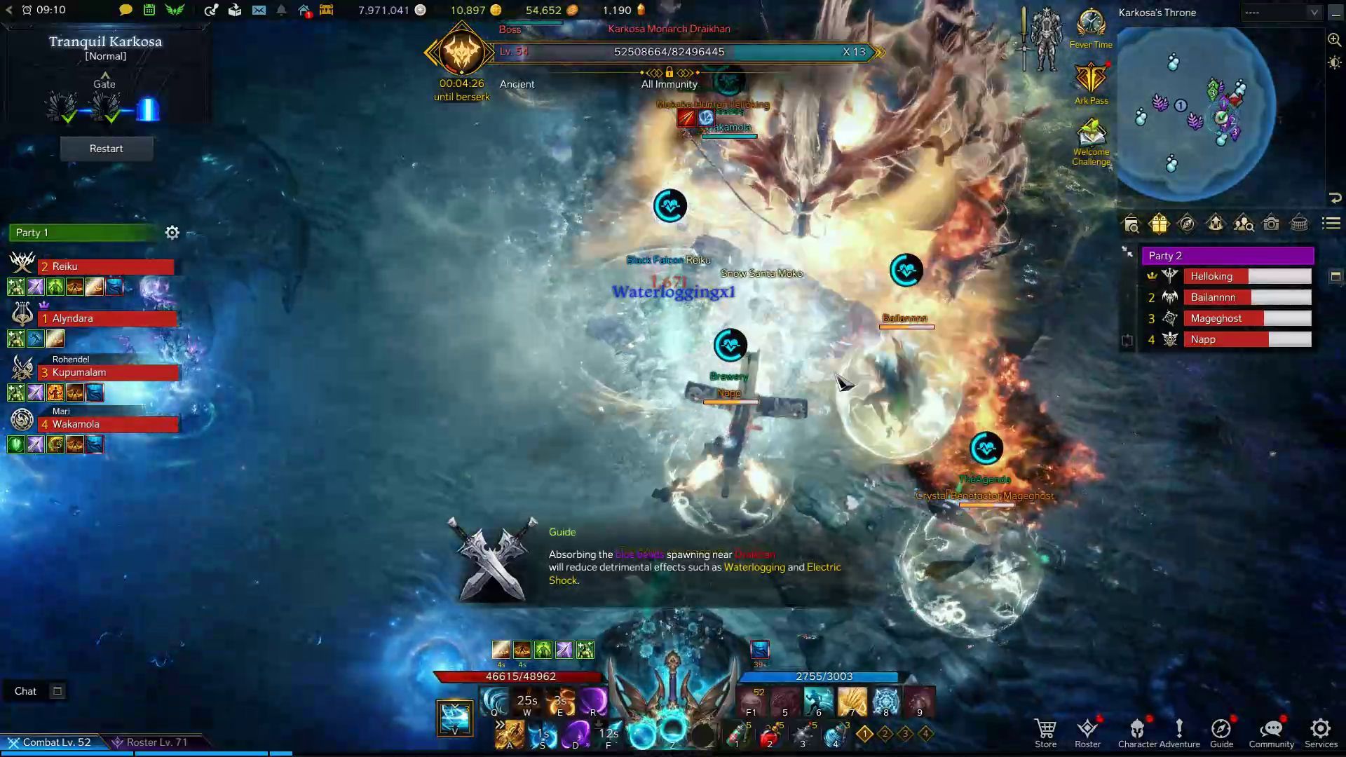 Tranquil Karkosa - Karkosa Monarch Draikhan Breath Attack Skill Variation in Combat