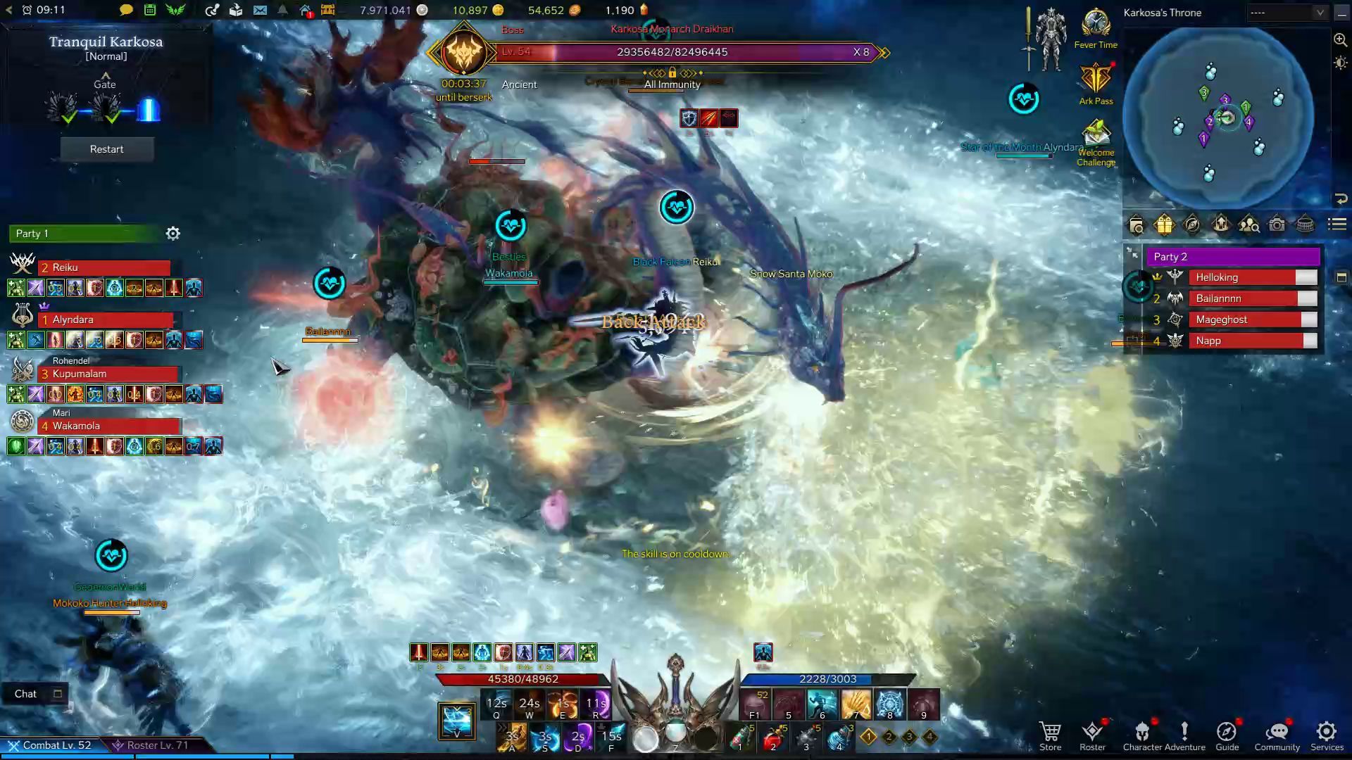 Tranquil Karkosa - Karkosa Monarch Draikhan Water Orbs Skill in Combat