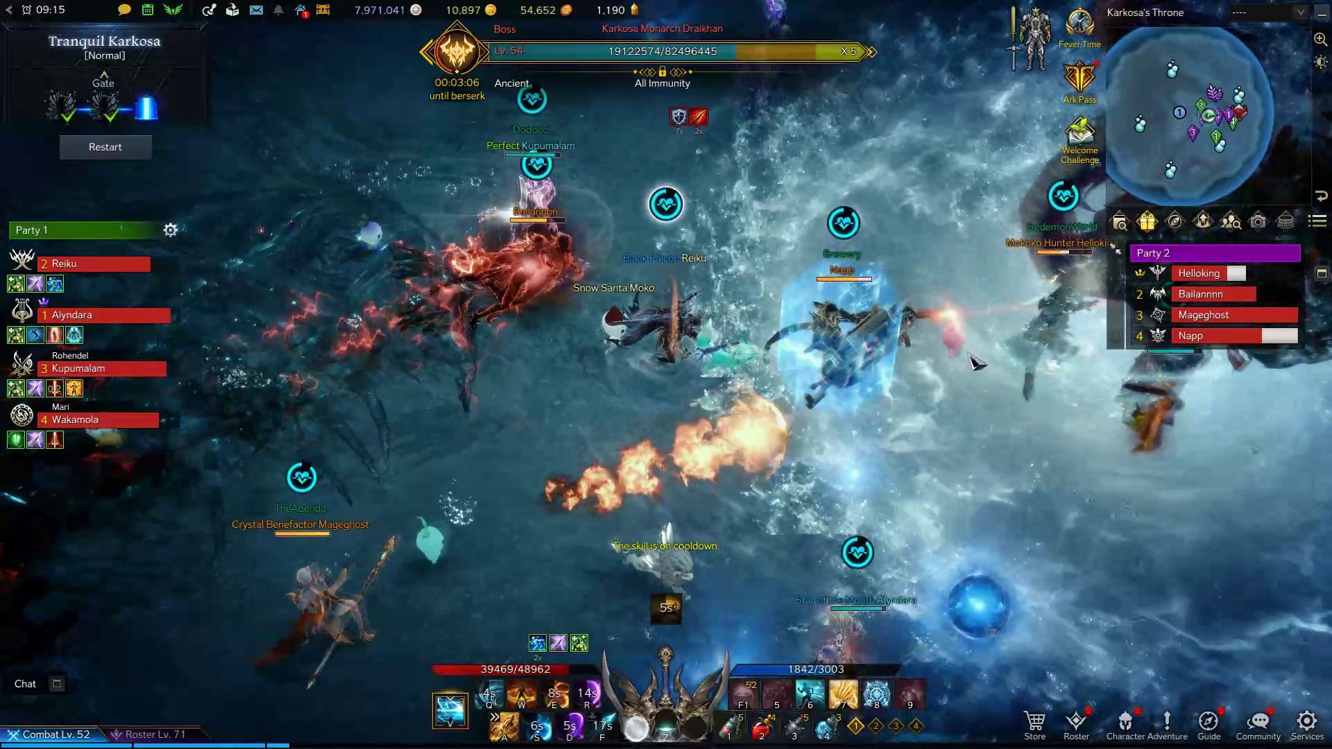 Tranquil Karkosa - Karkosa Monarch Draikhan Waves Skill in Combat